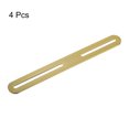 thumbnail image 3 of Unique Bargains Adjustable Corner Code, 4 Pack 215x24mm - Stainless Steel Flat Straight Thickened Slotted Brace Brackets (Gold), 3 of 5