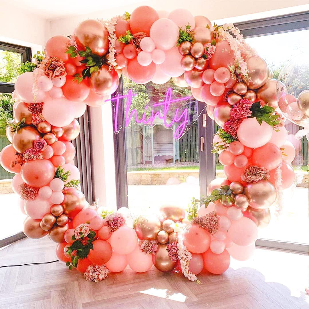 Flower Frame Stand Balloon Arch Wedding Metal Wreath Square Backdrop Stand Metal Garden Wedding Arch for Wedding Ceremony Party Decoration 6.5x4.9FT Gold 