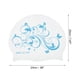 thumbnail image 4 of Gorro de Natación Impermeable con Patrón de Pensamiento Único 1 Pc Azul Blanco, 4 of 6