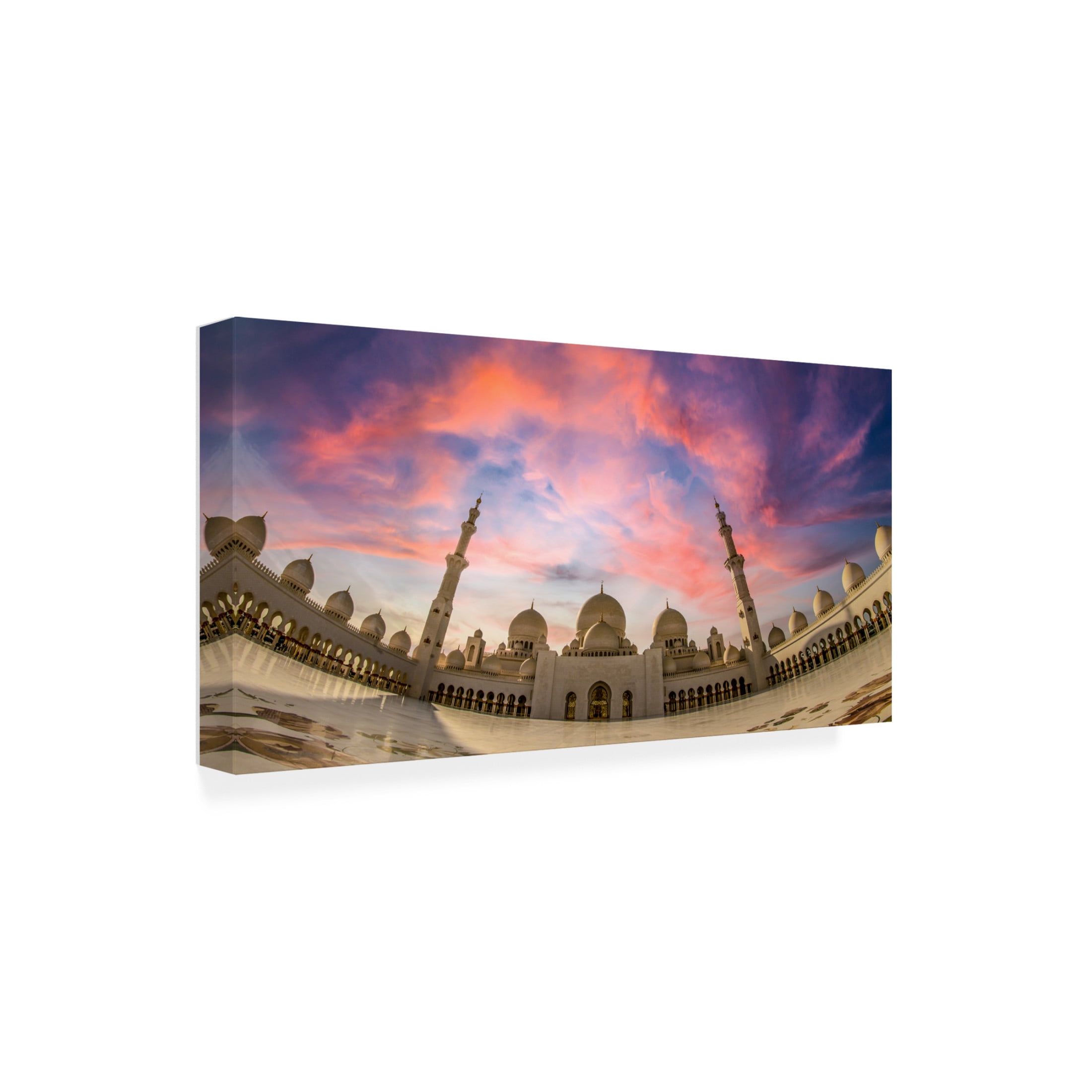 Trademark Fine Art Emil abu milad Sheikh Zayed Grand Mosque Sunset Canvas Wall Art