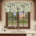 thumbnail image 6 of 2 Pack Valances for Window, Cartoon Tractor Short Curtains for Kitchen Bedroom Living Room, Cute Green Digger Shovel Truck Rustic Rod Pocket Small Window Treatment Valance Drapes 42 x 18 Inch, 6 of 8