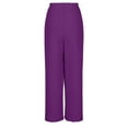 thumbnail image 6 of Hueook Womens Sweatpants Winter Pants Women's Sports Wide Leg Pants Solid Color Loose Straight Leg Pants Purple XL, 6 of 7