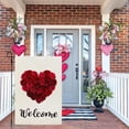thumbnail image 3 of Valentines Day Rose Heart Garden Flag 12×18 Inch Double Sided for Outside Burlap Red Wedding Anniversary Welcome Holiday Yard Decoration, 3 of 6