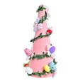 thumbnail image 1 of Easter Tree Decorations Flocked Ornament Pink with Random Color Accessories Tabletop Display for Home, 1 of 9