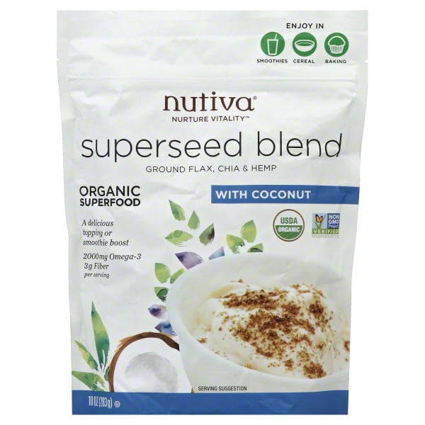 Nutiva Organic, Chia, Flax, & Hemp Superseed Blend, 10oz