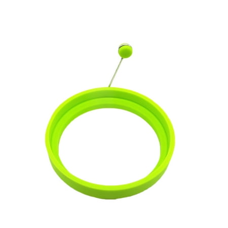 

10Pcs Non Stick Fried Egg Mold Breakfast Egg Sandwich Stick Fried Egg Mold Maker Silicone Round Frying Egg Rings Pancake Shaper Mold with Handle green