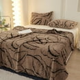 thumbnail image 2 of Couverture Jetée Chaude Motif Feuille de Bananier Polyester 100 cm x 150 cm Douce et Confortable pour Canapé Lit, 2 of 6