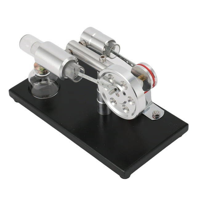 Sterling Engine Model, High Hardness Stirling Engine Educational Toy with Colorful LED Light for Class