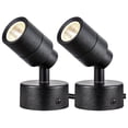 thumbnail image 1 of Paquete de 2 luces LED para interiores, foco interior de piso con luces ascendentes de 3w, iluminación interior con acento de 3000k, 1 of 5