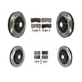 thumbnail image 1 of Transit Auto Front Rear Coated Drilled Slotted Disc Brake Rotors and Ceramic Pads Kit for Car 2014 Chevrolet Camaro ZL1 KDT-100657, 1 of 2