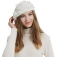 thumbnail image 7 of Women Beret Pearl Elegant Sweet Artist French Style Beret Beanie Cap, 7 of 7