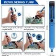 thumbnail image 4 of Kit de soldadura para cautín, kit eléctrico de 60 W, temperatura ajustable con multímetro digital, soporte para cautín, bomba desoldadora y bolsa de herramientas portátil de PU, 4 of 5