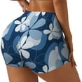 thumbnail image 2 of Sigee Flower Print Women's High Waist Workout Shorts - Squat Proof, Tummy Control, Yoga and Gym Activewear-, 2 of 9