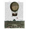 thumbnail image 2 of Fab Funky 15x18 White Modern Wood Framed Museum Art Print Titled - Airship Over City, 2 of 4
