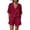 Red, variant on Women Two Piece Linen Sets, Solid Color Short Sleeve V-Neck Tops and Wide Leg Shorts with Pockets Loose Breathable Hawaiian Beach Vacation Summer Outdoor Casual Set