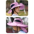 thumbnail image 4 of Wide Brim Solar Fan Hat with Removable Breathable Facial Sun Towel,Fishing Hat with Solar Fan Built in,Outdoor Sun Hats for Men Women,Solar Powerd & USB Rechargeable,Long Battery Life,Pink, 4 of 5