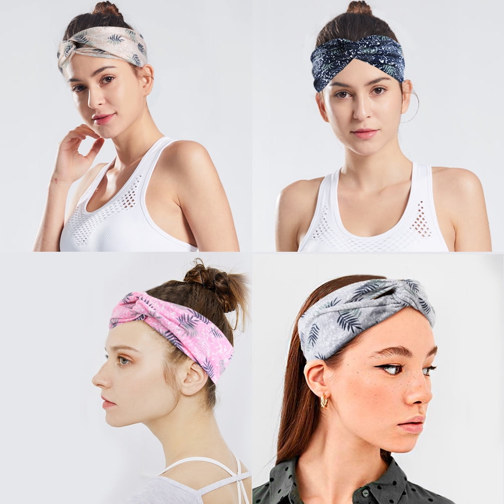 Adjustable /& Stretchy Basic Wide Headbands Yoga Running Headwrap Hair Band,8Pack Women Sport/ Cross Hairband