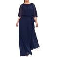 thumbnail image 2 of EGNMCR Robes de Fête pour Femmes Robe d'Été en Mousseline pour Femme Robe Décontractée au Style Élégant Robe à Manches Courtes à Col Rond, 2 of 7