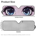 thumbnail image 5 of HUIACONG Purple Eyes Windshield Sun Shade for 2018-2025 Jeep Wrangler JL JLU & 2020-2025 Jeep Gladiator 310T Polyester Fully Covered Foldable Front Sunshade, Blocks UV Rays and Heat, 5 of 6