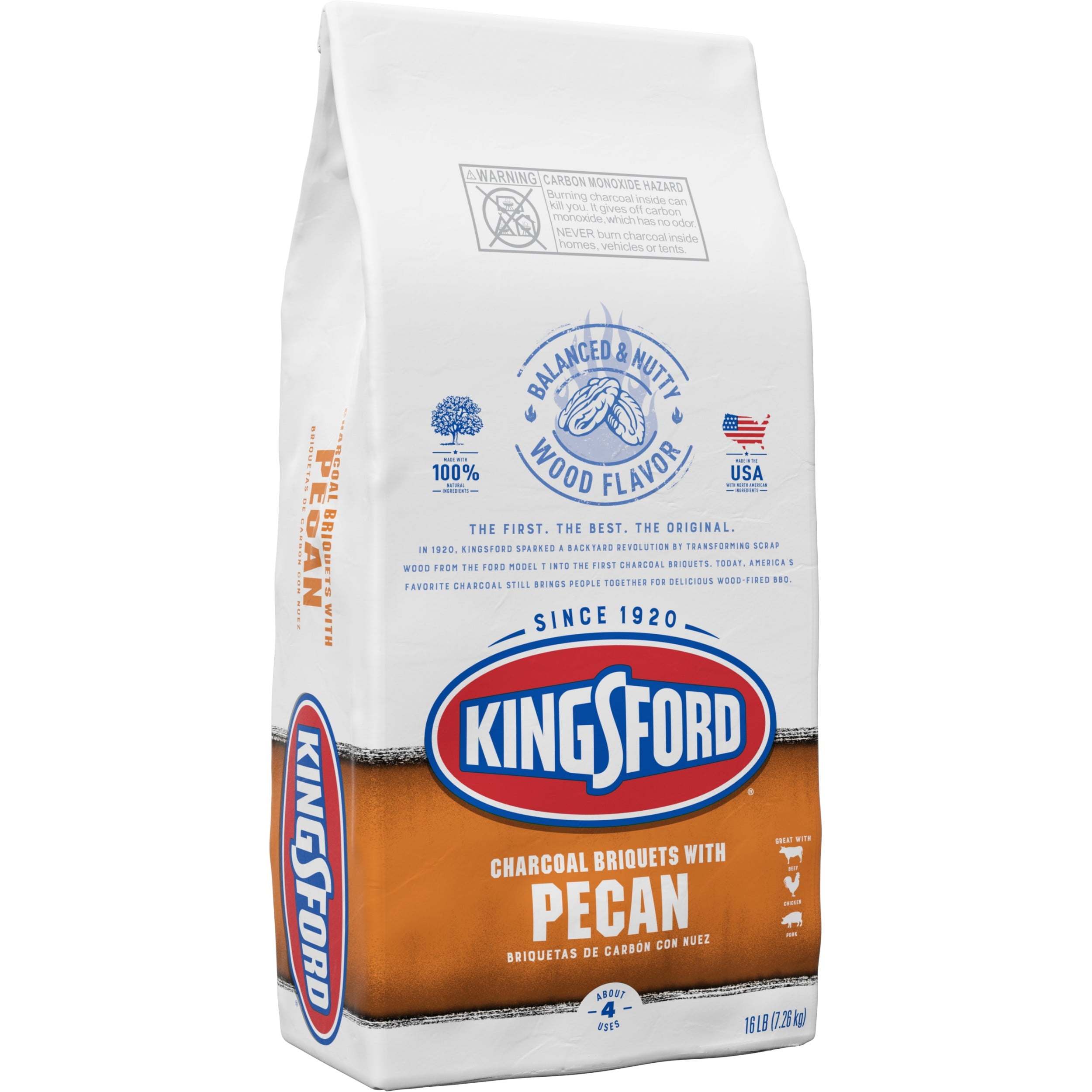 Kingsford Original Charcoal Briquets with Pecan, 16 Pounds - Walmart