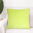 thumbnail image 7 of PiccoCasa 2Pcs Viscose Velvet Soft Decorative Throw Pillowcases 24"x24", Chartreuse, 7 of 7