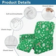 thumbnail image 4 of SCRAWLGOD Christmas Recliner Chair Covers Stretch Recliner Slipcovers Reclining Furniture Protector Washable Sofa Couch Cover with Storage Pocket for Pets Dog Cat, Candy Cane Snowflake Spots Green, 4 of 7