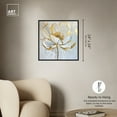 thumbnail image 6 of Gold Magnolia II Floral Fine Wall Art Canvas Wall Art by Art Remedy, Black Floater Frame, 25" x 25", 6 of 8