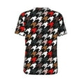thumbnail image 3 of Balery Houndstooth Green Red Baseball Jersey for Men Casual Button Down Shirts Short Sleeve Active Team Sports Uniform-X-Large, 3 of 9