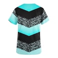 thumbnail image 4 of Puntoco Liquidación de blusas cortas para mujer, moda informal para mujer, cuello en V, estampado, manga corta, bolsillo, vestido de enfermera, 4 of 5