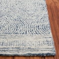 thumbnail image 3 of SAFAVIEH Abstract Caelestinus Ogee Wool Runner Rug, Ivory/Navy, 2'3" x 6', 3 of 10