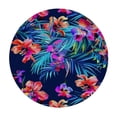 thumbnail image 2 of Nawypu  Tropical Round Fitted Tablecloth, Wrinkle Resistant Palm Leaf Flowers Elastic Edged Table Cover, Washable, 2 of 7