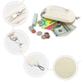 thumbnail image 3 of URSOFINE Small Nylon Wristlet Wallet for Women – Zip-Around Mini Coin Purse with Clear ID Window & Detachable Strap, Lightweight Card Holder for Travel, Gym & Everyday Use （Beige）, 3 of 6