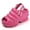 rose red, variant on Women's Platform Clogs Hight Heels Fashion Summer Beach Sandals Fish Mouth Slippers Slip on Garden Shoes