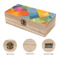 thumbnail image 3 of 7.9×2.3 In Wooden Boxes Durable Easy To Use Dustproof Prevent Slippery Delicate And Cabinet Gray Tie-dye Background Rainbow Colors_1, 3 of 8