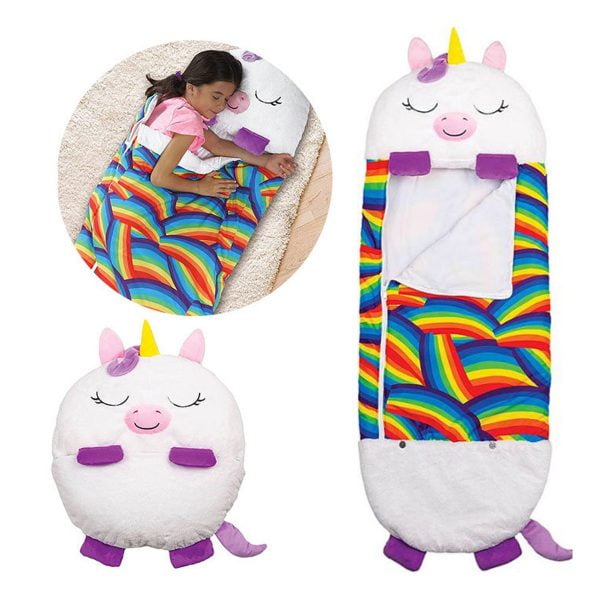Saco de Dormir Plegable y Almohada para niños ilios innova Unicornio blanco