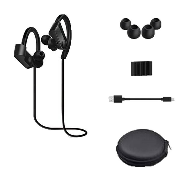 Auriculares Bluetooth 4.1 Auriculares intrauditivos impermeables de tiempo de reproducción para correr Negro