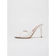 thumbnail image 5 of On feet & in love Women's Satin Pointed Toe Stiletto Mules - Ruched Slip-On Dress Heels with Gold-Tone Hardware, 5 of 8
