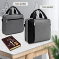 thumbnail image 2 of keepw Storage Carrying Bag Portable Canvas Office Travel Book Case Detachable Shoulder Strap Document Protection Zipper Pouch, 2 of 7