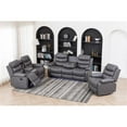 thumbnail image 4 of Pemberley Row PU Leather Gray Reclining Sofa Set Rectangular Multi-Functional, 4 of 7