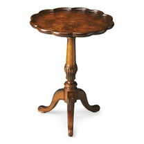 Butler Specialty Round Traditional Pedestal Table In Olive Ash Burl