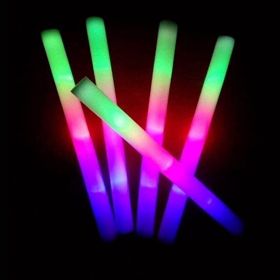 Youersen 20 Pcs Foam Glow Sticks - Colorful Flashing Fun for Parties, Weddings, and More