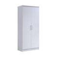 thumbnail image 2 of Pemberly Row 2 Door Wooded Armoire with 4 Shelves in White Finish, 2 of 7