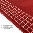 thumbnail image 5 of Runner Rug for Hallway Checkered Bordered Red Color 26 Inch or 31 Inch Wide by Your Length Choice Slip Resistant Rubber Backing Stain Resistant Pile Stair Runner, 5 of 6