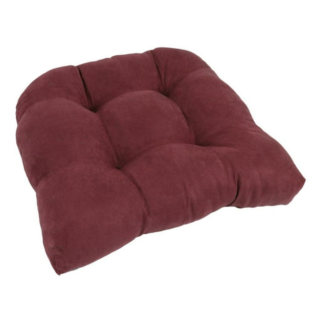 Coussin de Chaise de Salle à Manger Capitonné en Microsuède en Forme de U de 19 Po