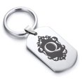 thumbnail image 1 of Stainless Steel Alphabet Letter Q initial Dog Tag Keychain Circle Ring, 1 of 2