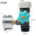 thumbnail image 2 of G3/4" Adjustable Water Pressure Regulator With Pressure Gauge For Garden Greenhouse, 2 of 5