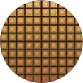 thumbnail image 1 of Ahgly Company Indoor Round Patterned Caramel Brown Area Rugs, 7' Round, 1 of 6