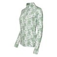 thumbnail image 2 of Dapplebay Equestrian Toile 1/4 Zip Light Riding Top - Long Sleeve-Green/White-S, 2 of 6