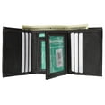 thumbnail image 1 of 100% Leather Tri-fold Mens Wallet Black #961107, 1 of 4