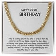 thumbnail image 5 of Cuban Link Chain - Happy 22nd Birthday, 5 of 10